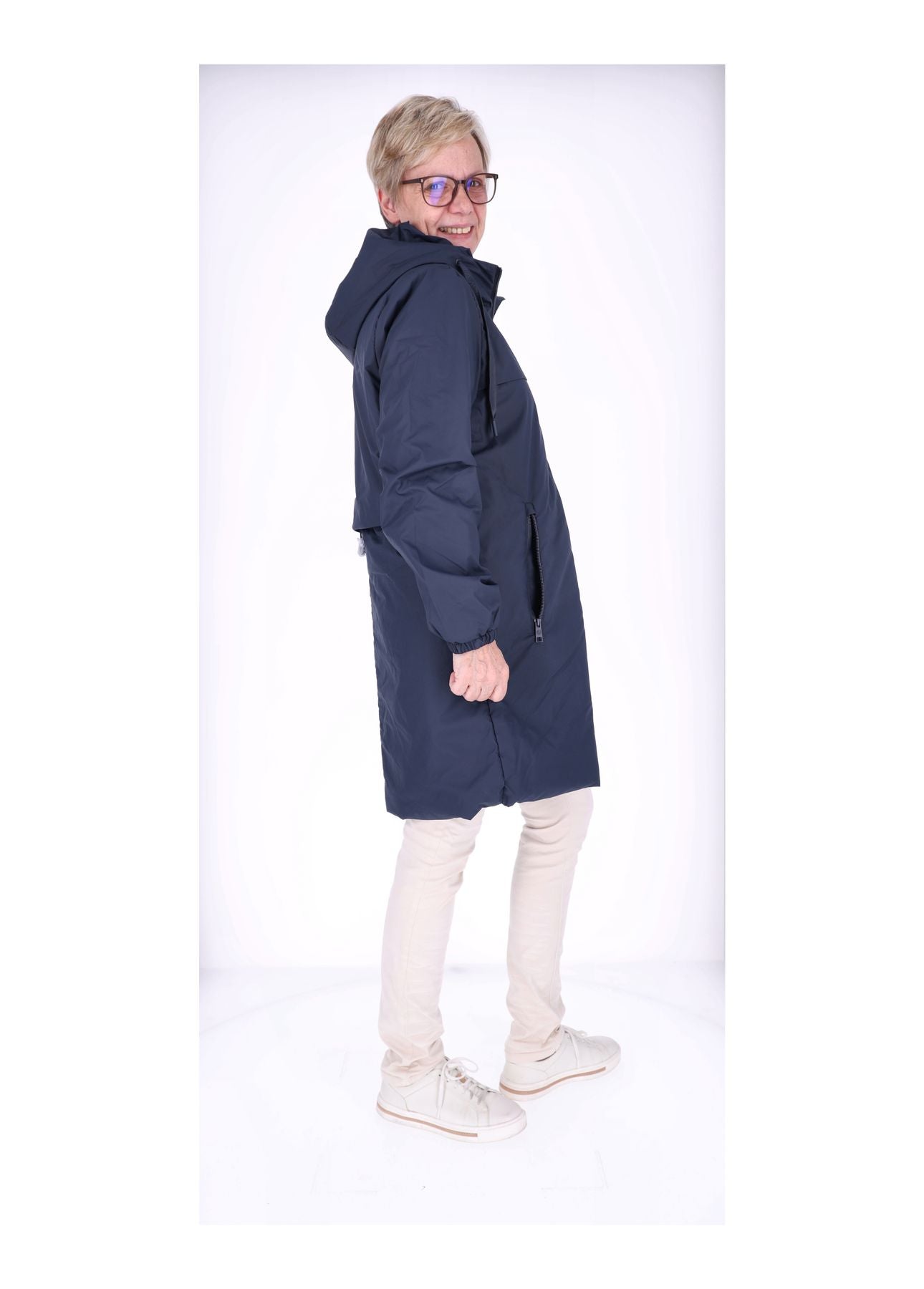 Ladies PU Jacket-Woven