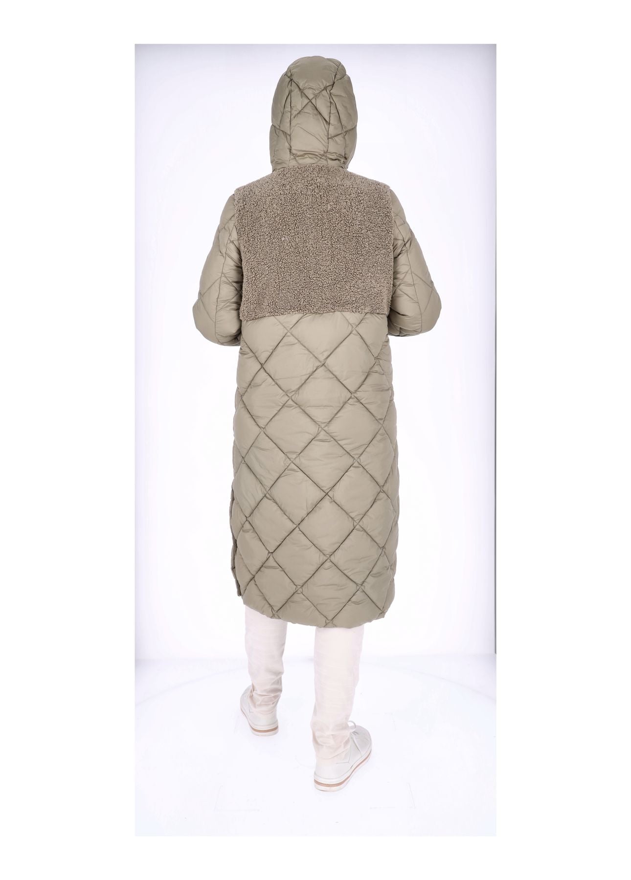 Ladies Jacket white Teddy-Knitted