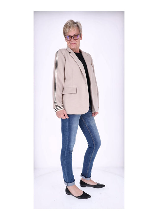 Sweat Blazer Damen Galonstreifen
