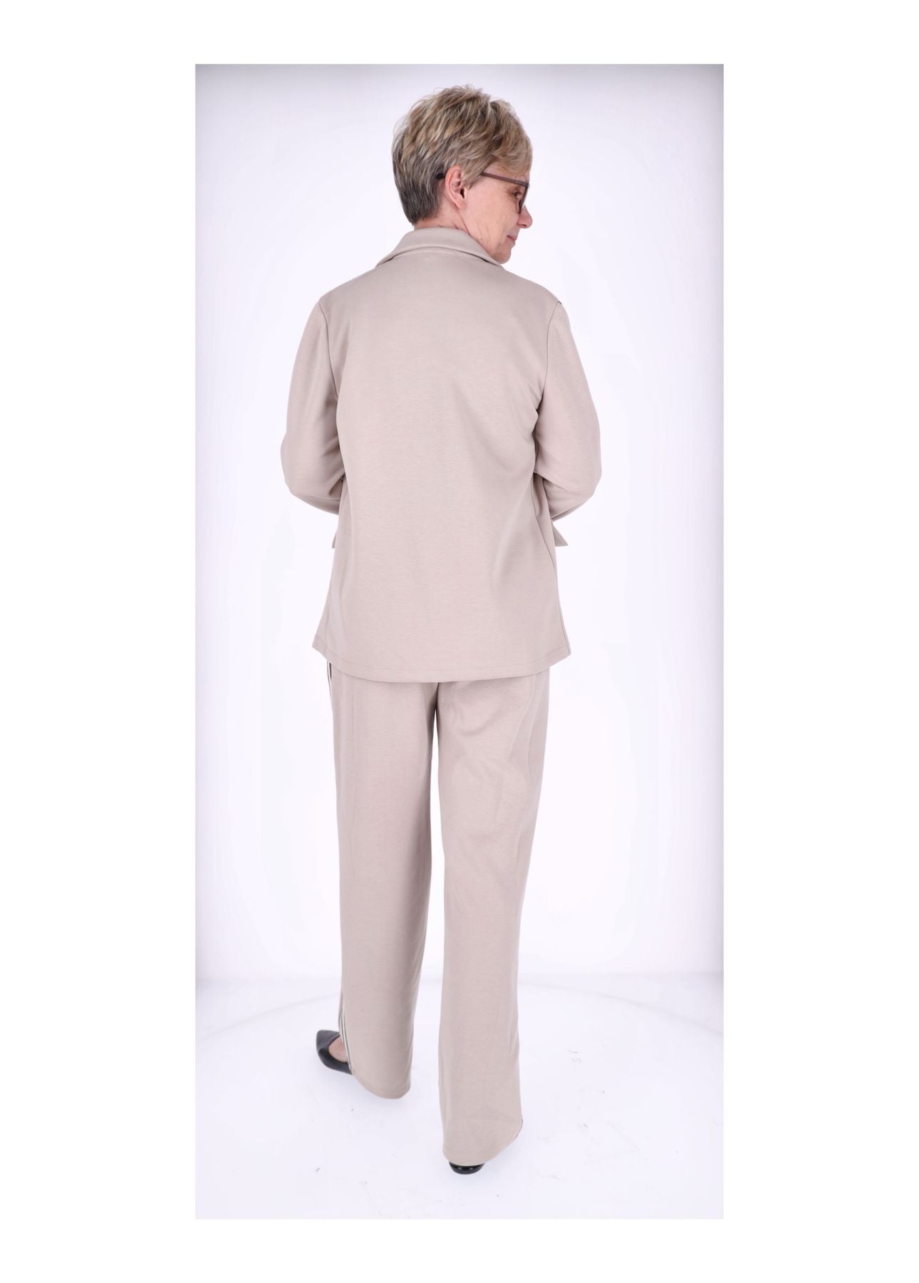 Sweat Blazer Damen Galonstreifen