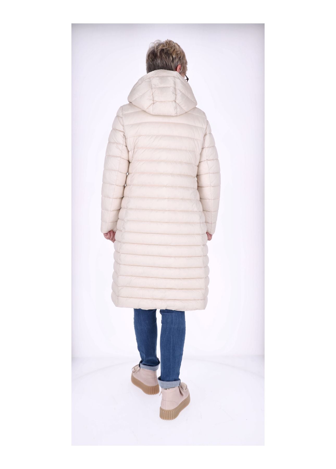 Mantel Damen Materialmix