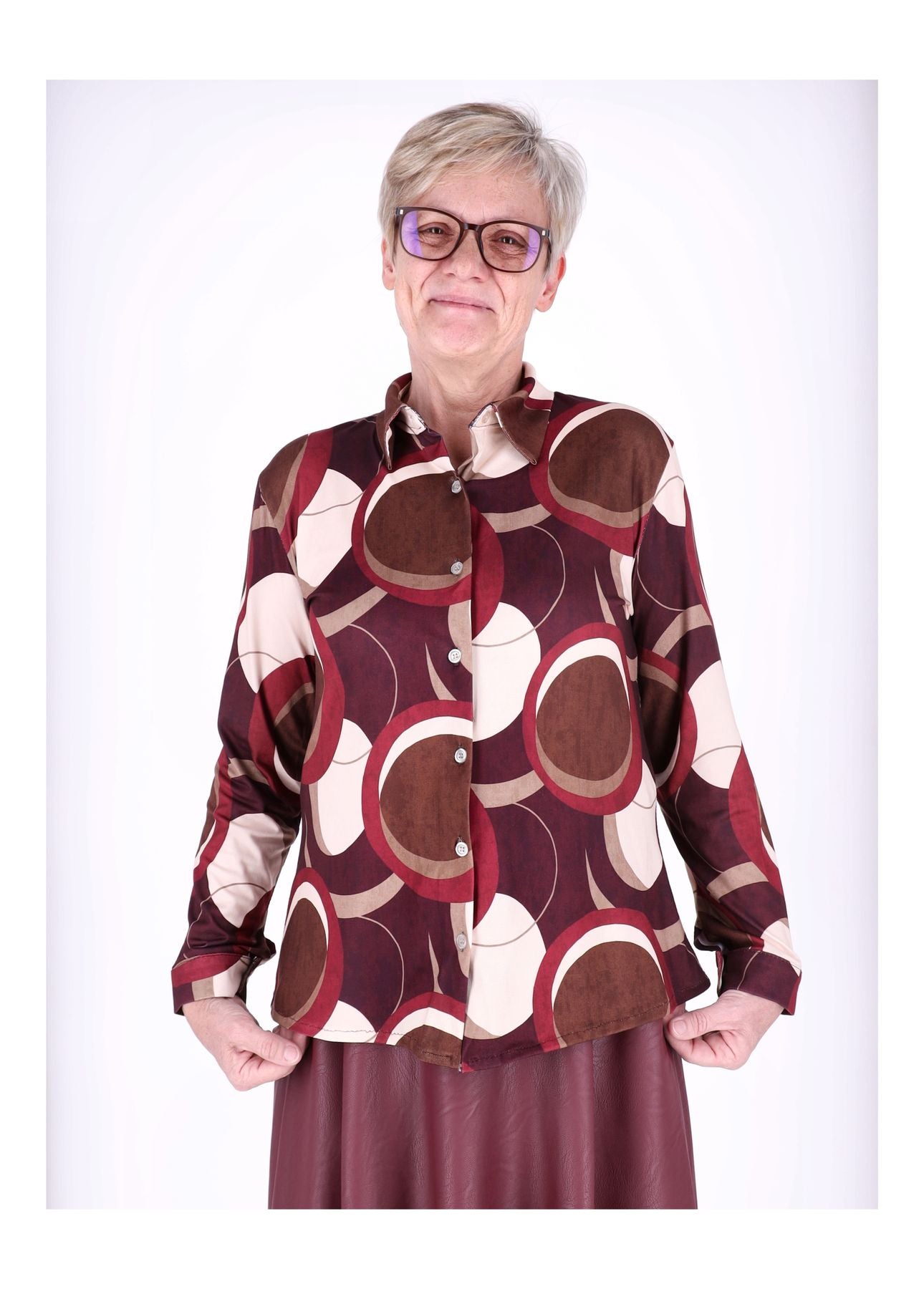 Bluse AOP Kreise
