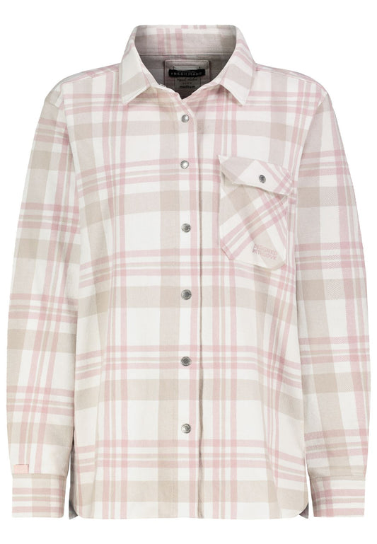 Damen DOB brushed twill Karohemdbluse, Br