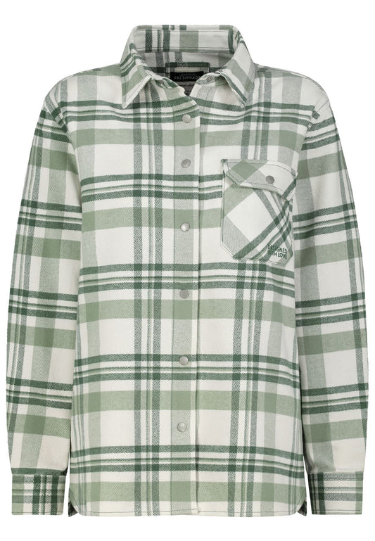 Damen DOB brushed twill Karohemdbluse, Br