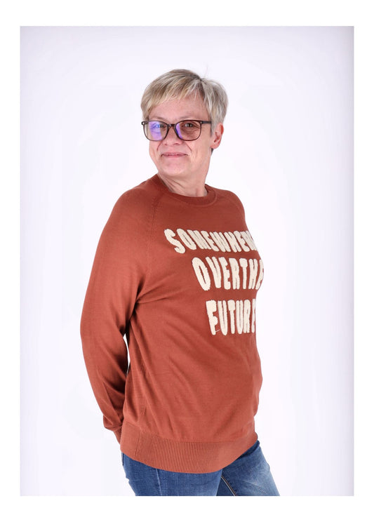 Strickpullover Damen Text