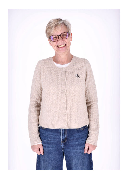 Strickjacke Damen Double Layer