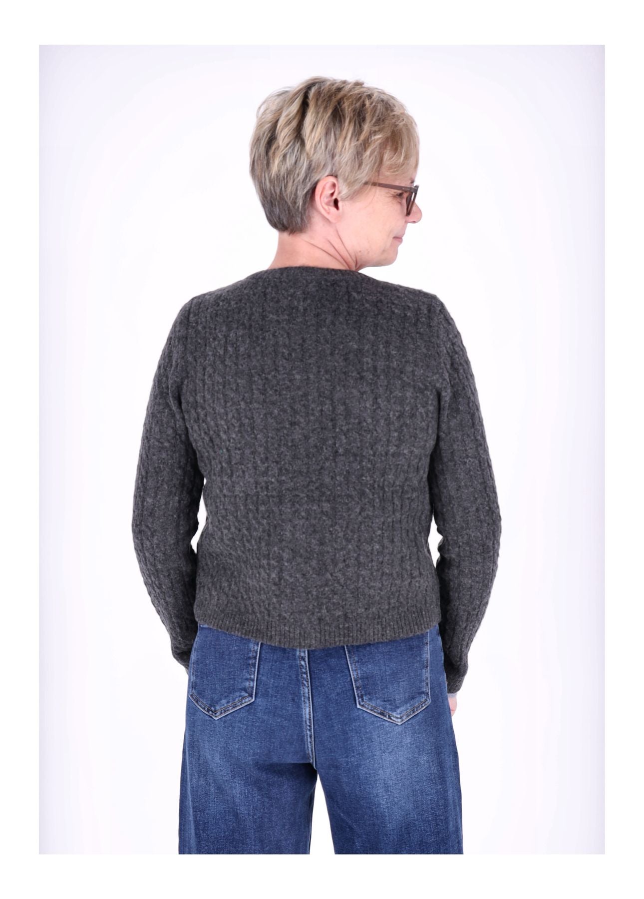 Strickjacke Damen Double Layer