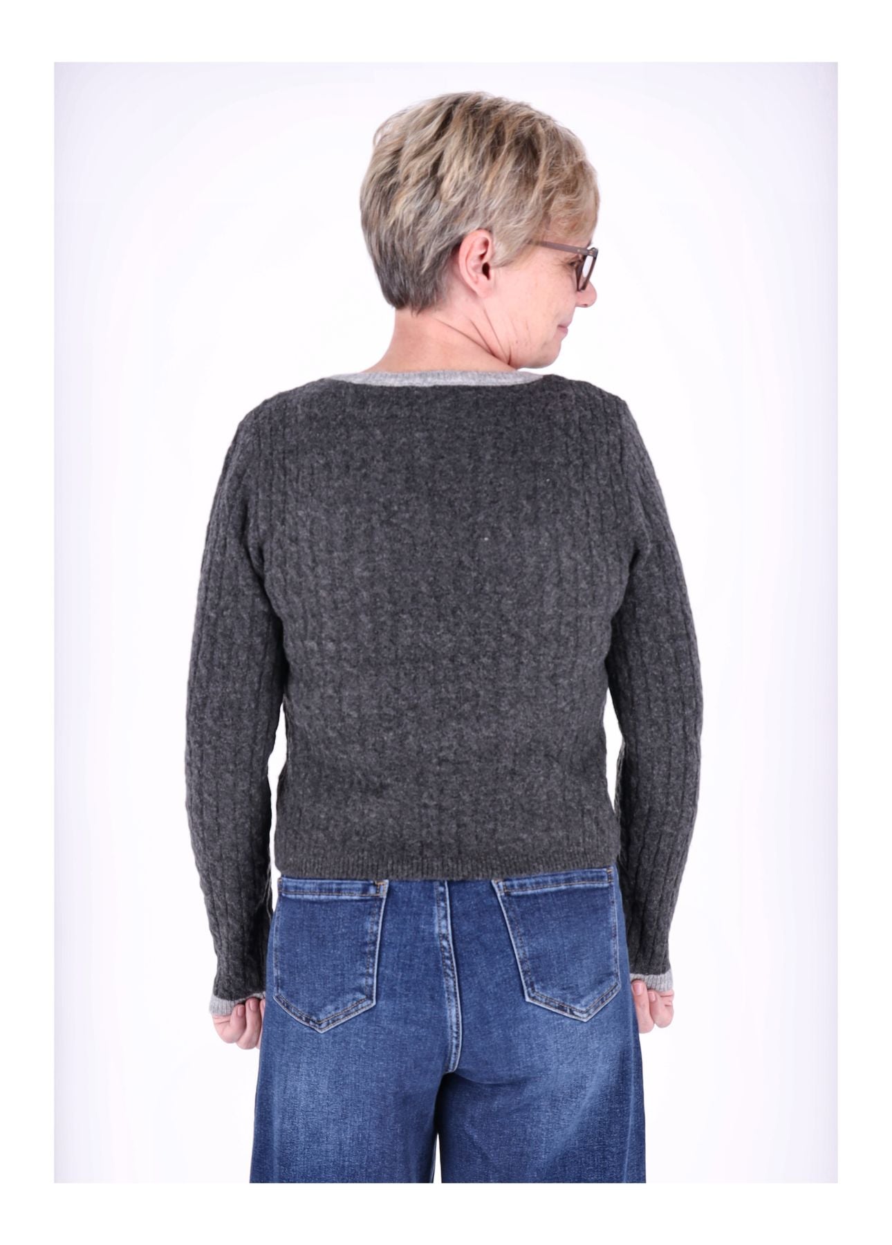 Strickpullover Damen Double Layer