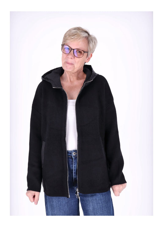 Strickjacke Damen Steppkapuze