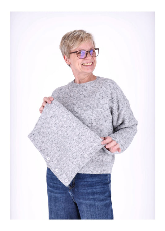 Strickpullover Damen separater Schal