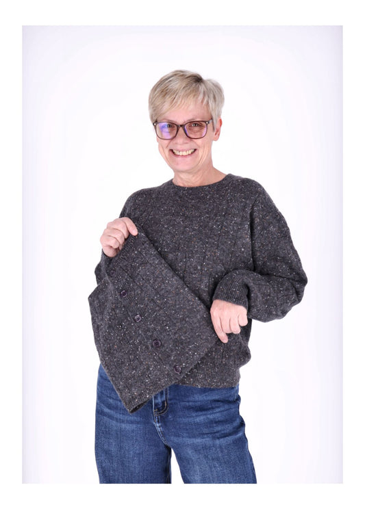 Strickpullover Damen separater Schal