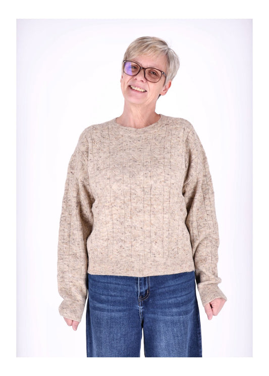 Strickpullover Damen separater Schal