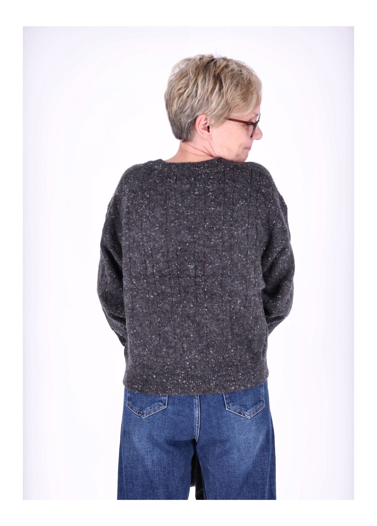 Strickpullover Damen separater Schal