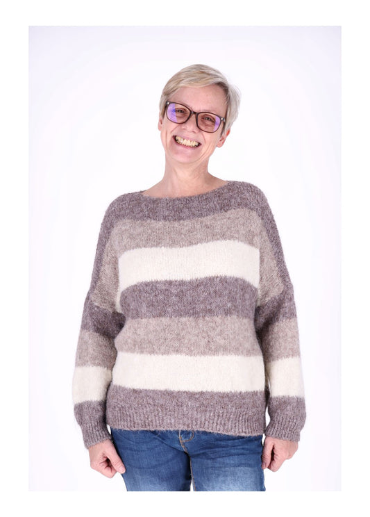 Strickpulli Streifen