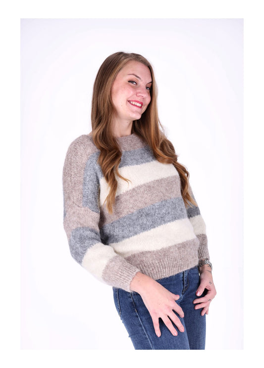 Strickpulli Streifen