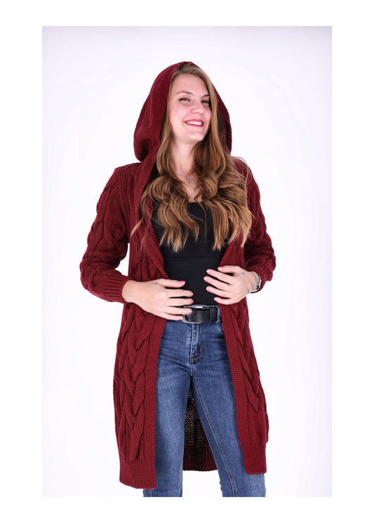 Strickjacke Zopfmuster