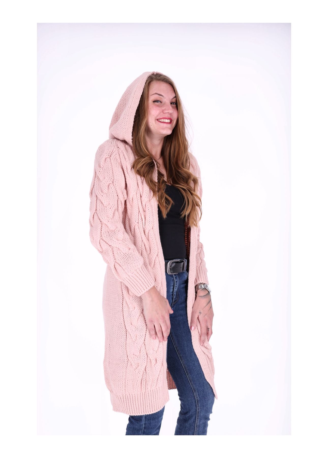 Strickjacke Zopfmuster
