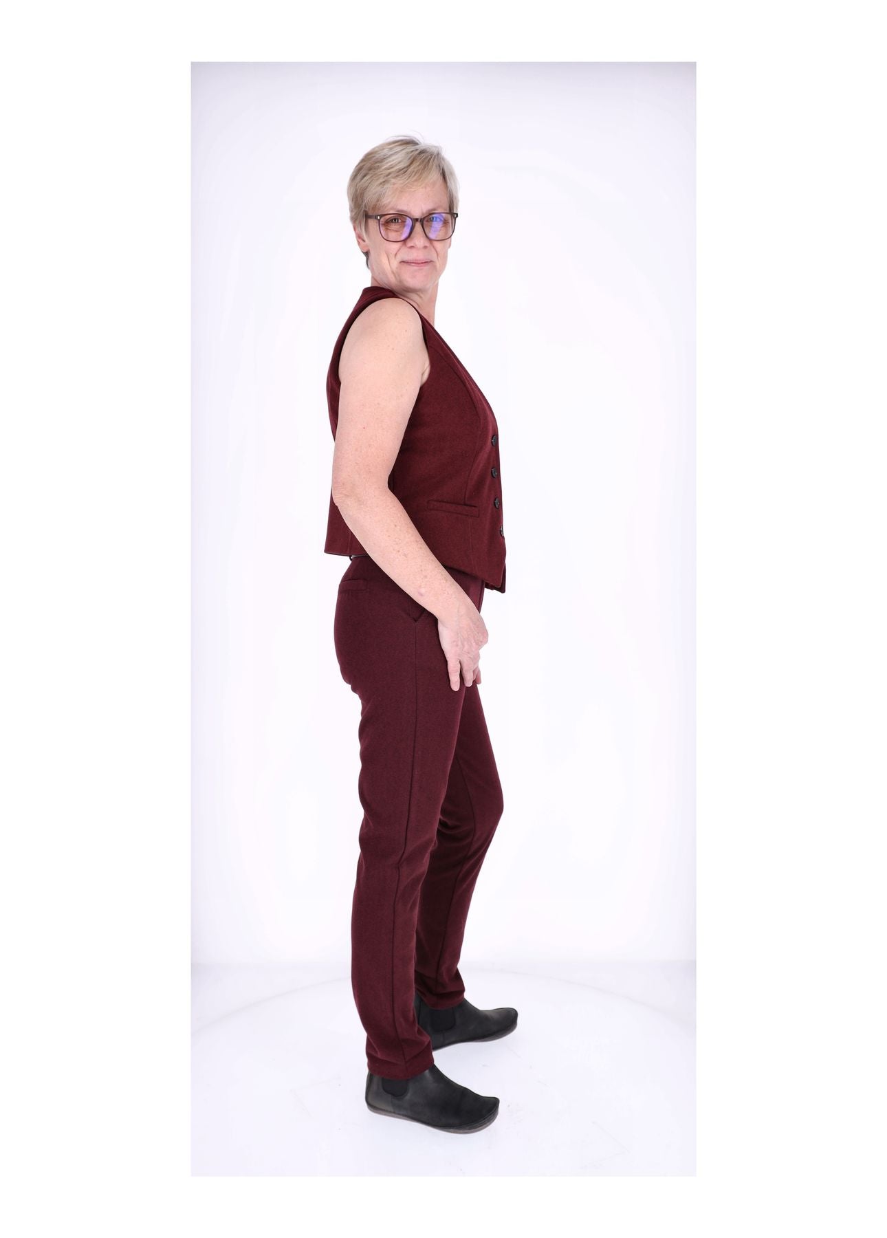 Weste Damen Konfektion Wolloptik