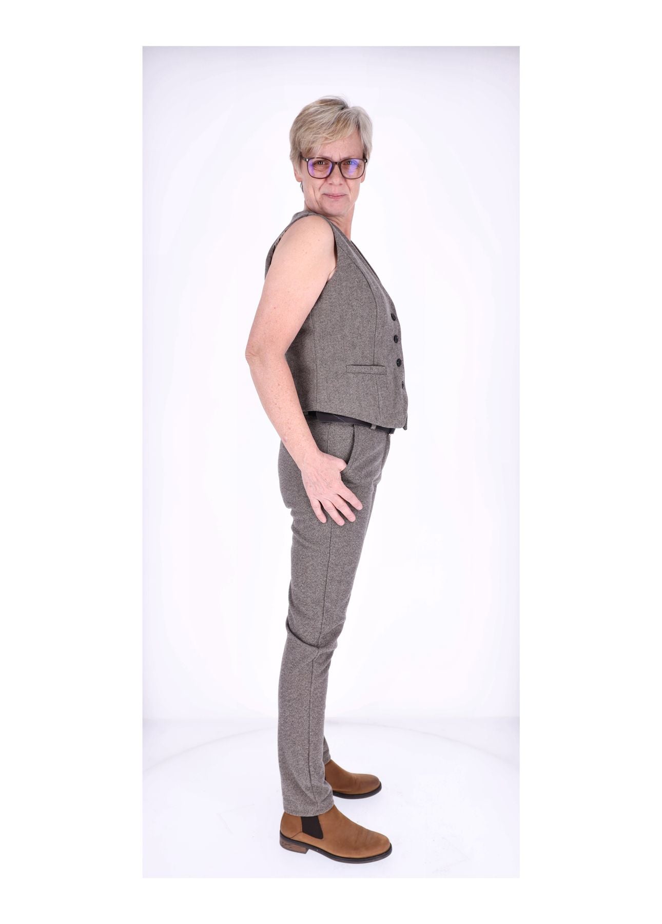 Weste Damen Konfektion Wolloptik