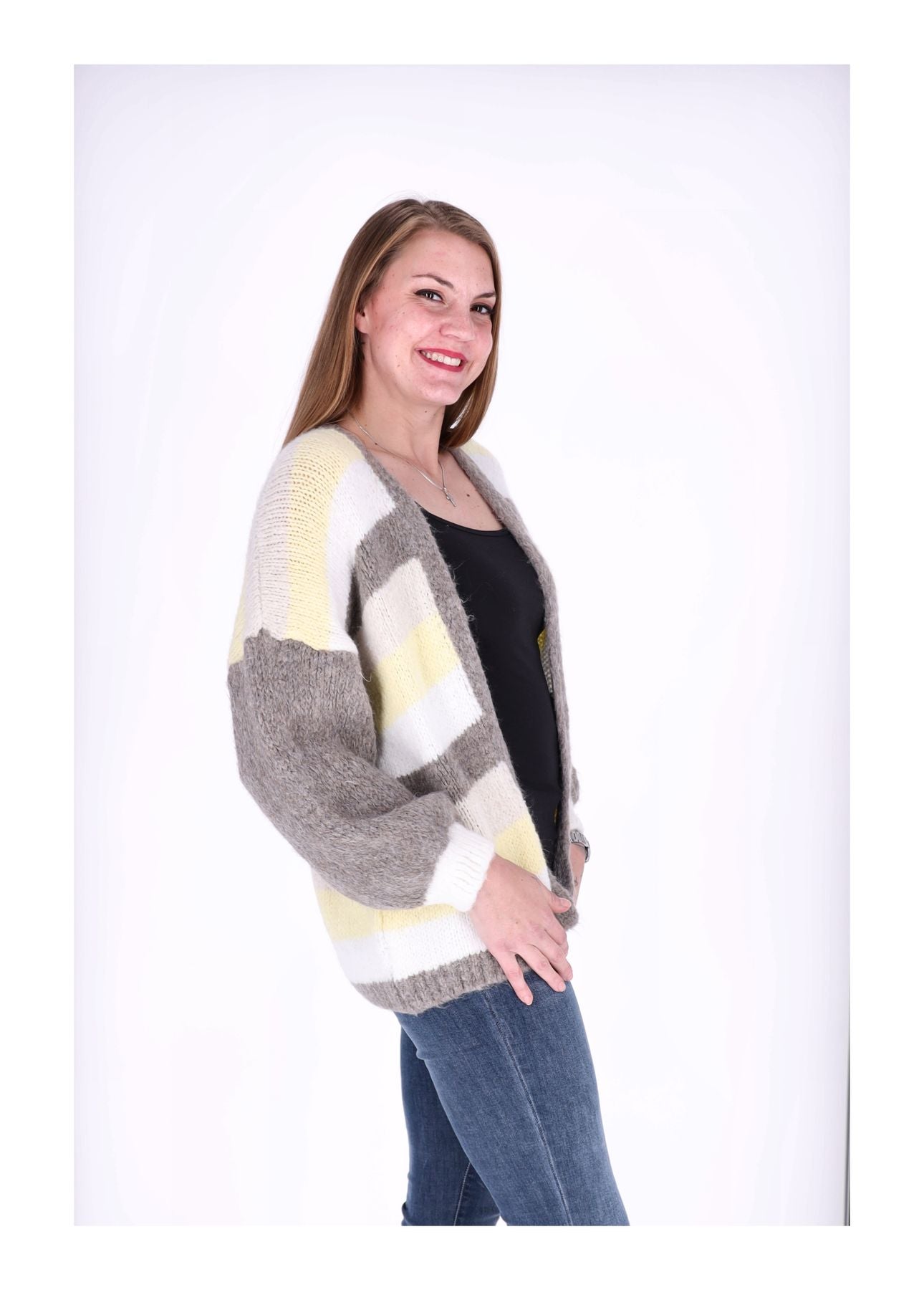 Strickjacke Ringel kurz