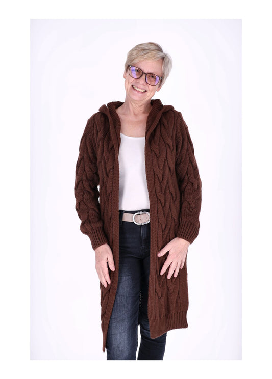 Strickjacke Zopfmuster