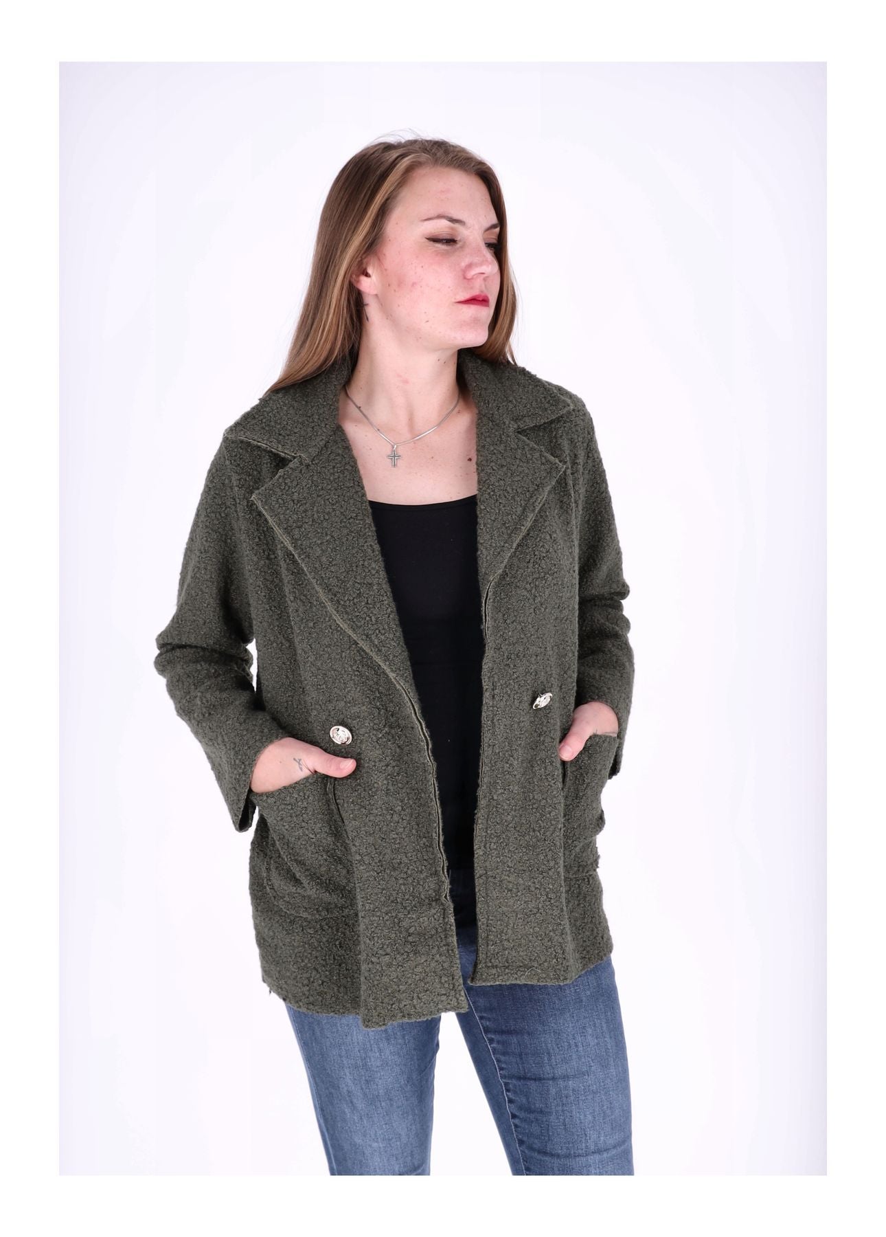Kurzjacke Damen Boucle