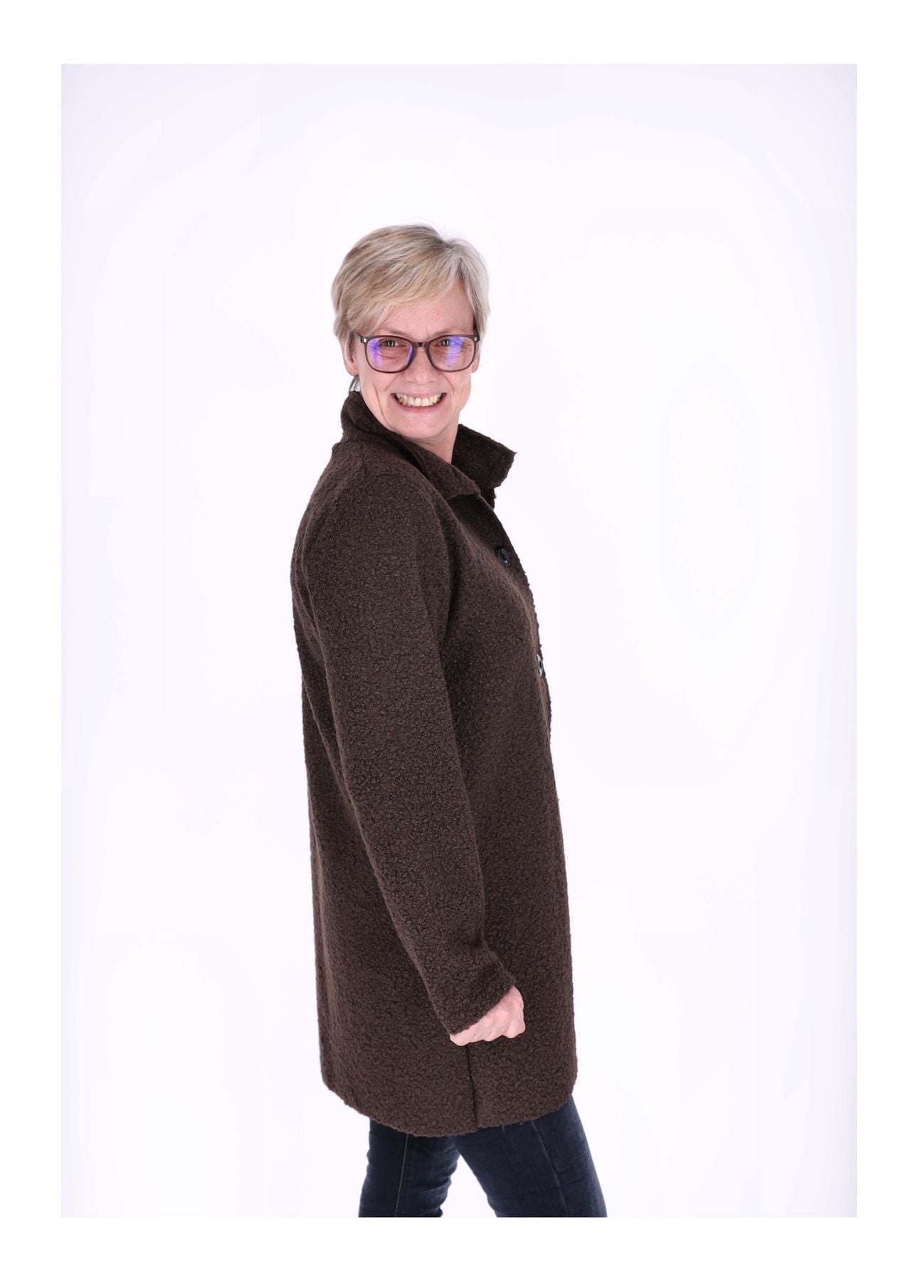 Kurzmantel Damen Boucle