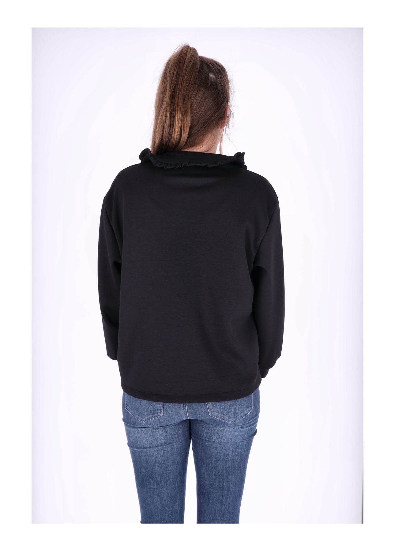Poloshirt Damen Rüschen am Kragen