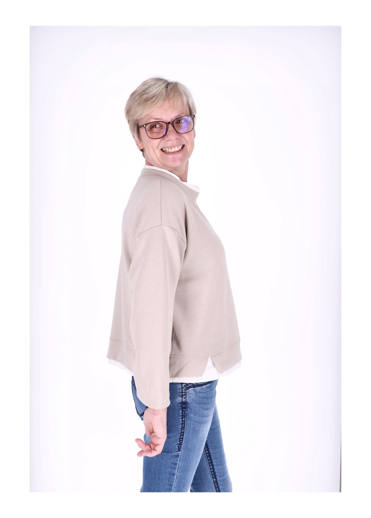 Sweatshirt Damen Douple Layer