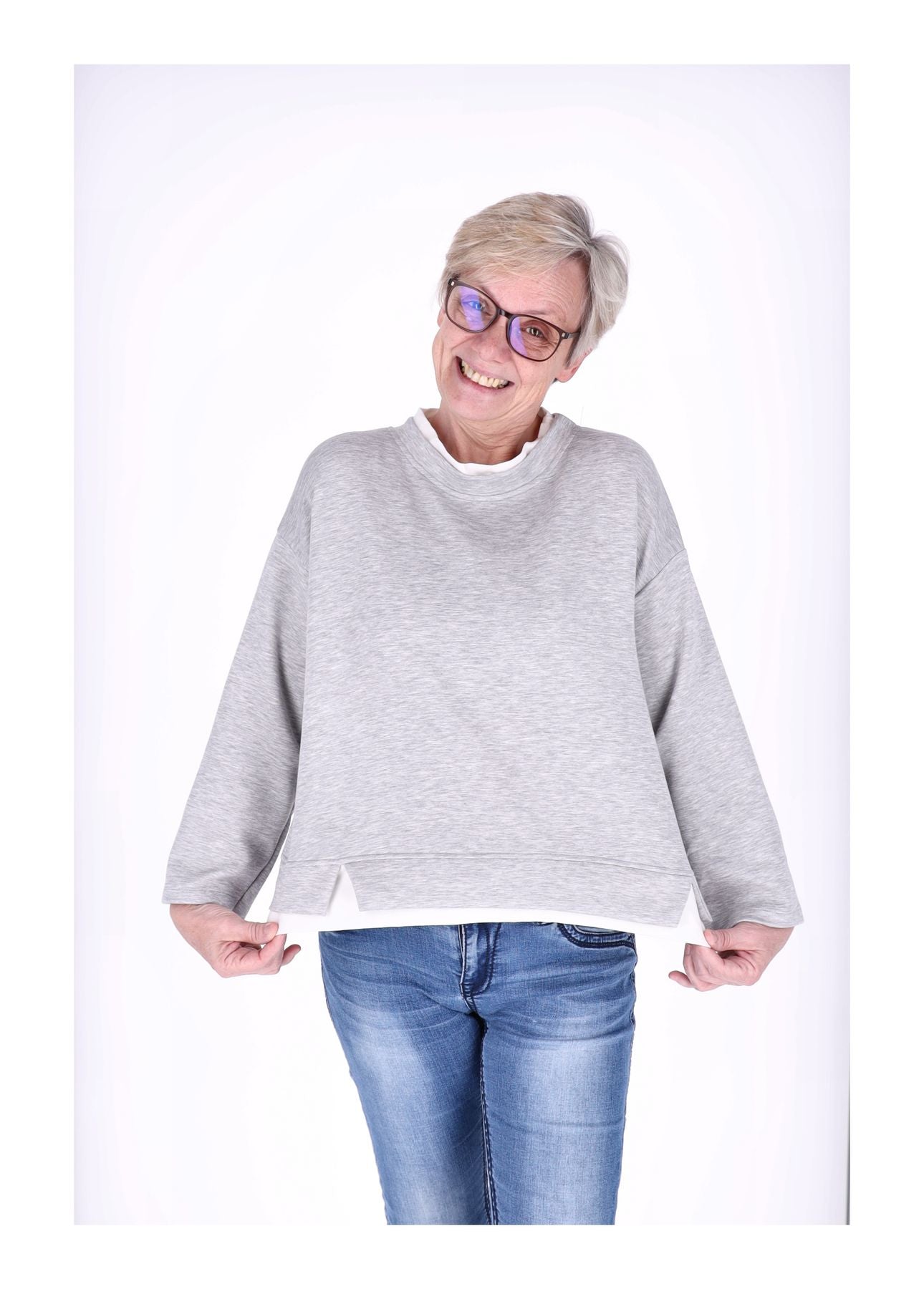 Sweatshirt Damen Douple Layer