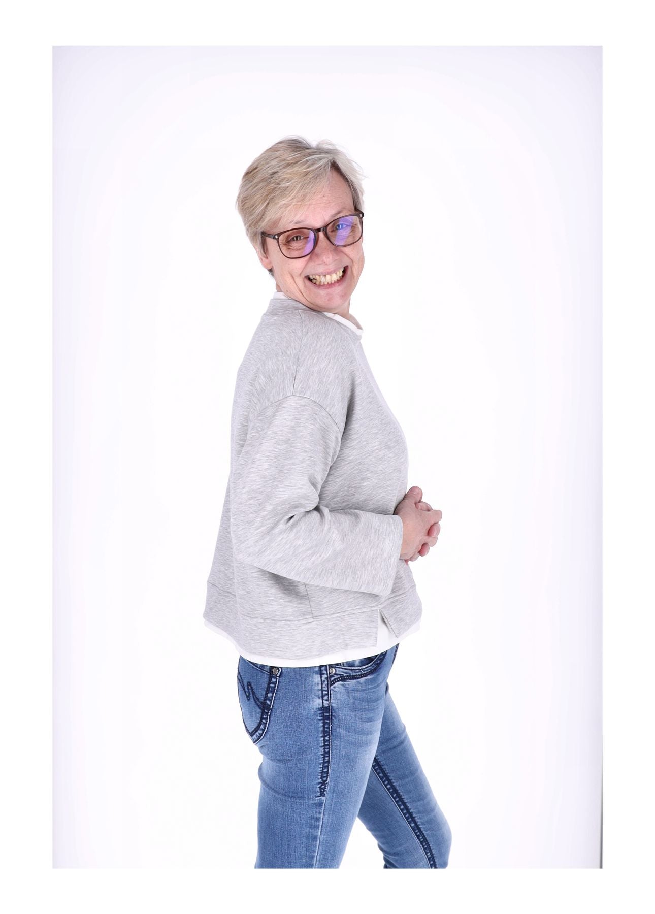 Sweatshirt Damen Douple Layer