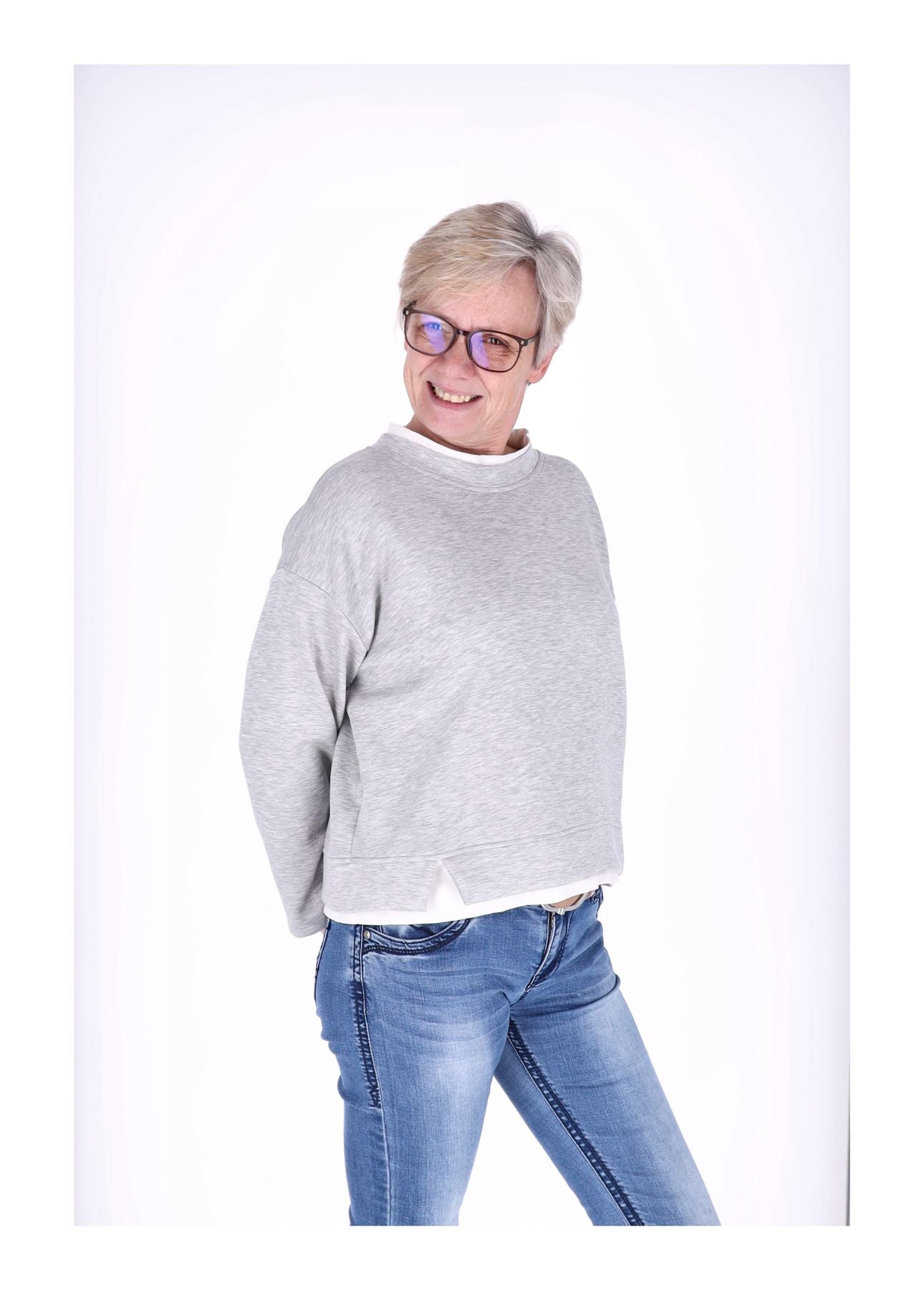 Sweatshirt Damen Douple Layer