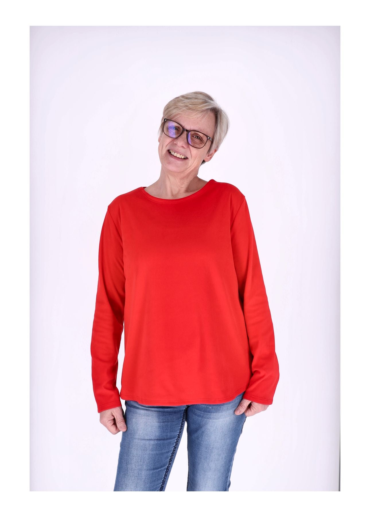 Shirt Damen Veloureoptik
