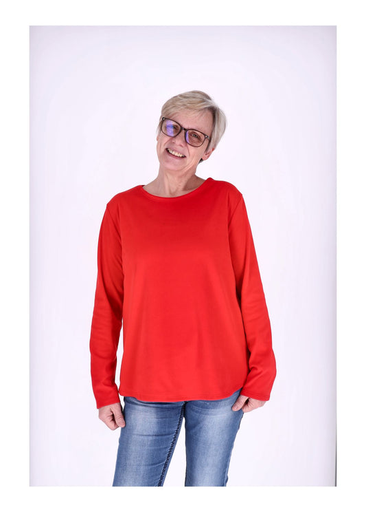 Shirt Damen Veloureoptik
