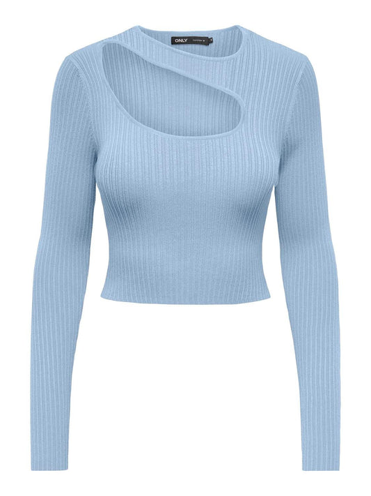 Damen ONLMEDDI LS PEEK-A-BOO O-NECK CC KNT