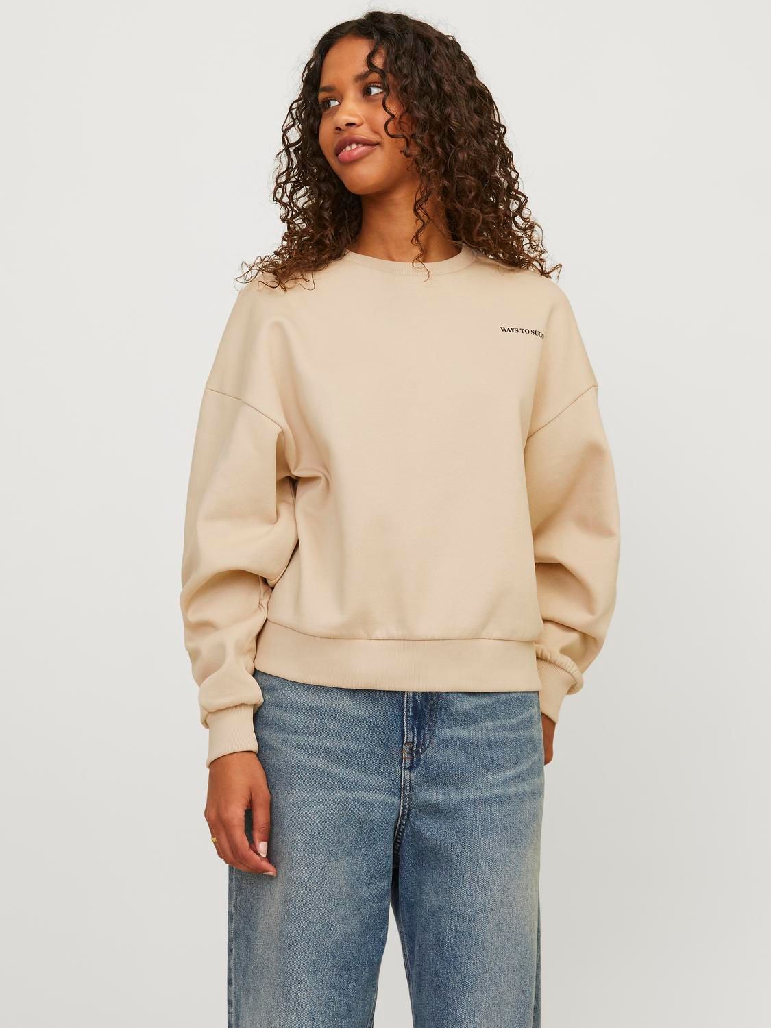 Damen JXCAROL RLX SHORT LS CREW SWT