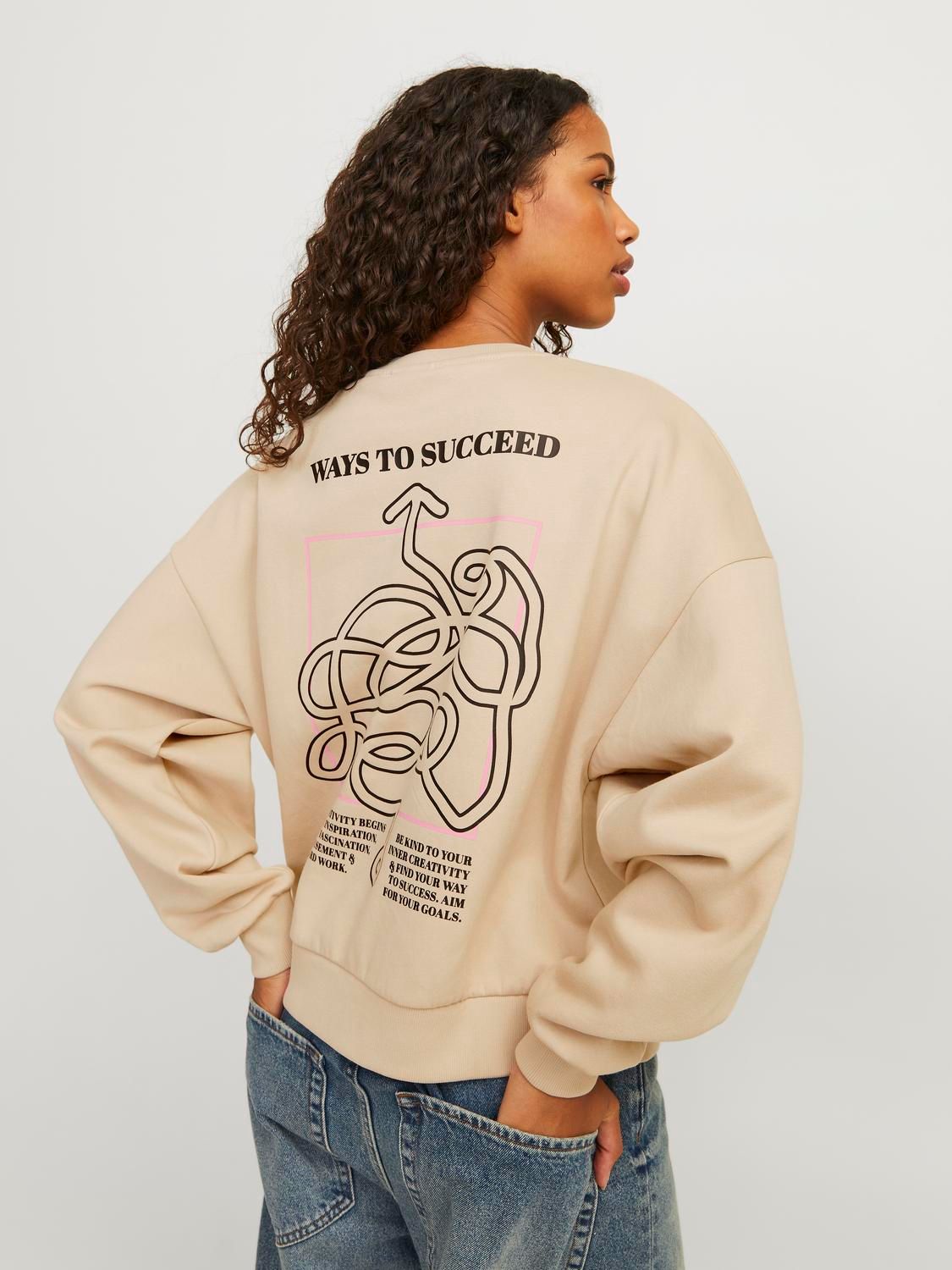 Damen JXCAROL RLX SHORT LS CREW SWT