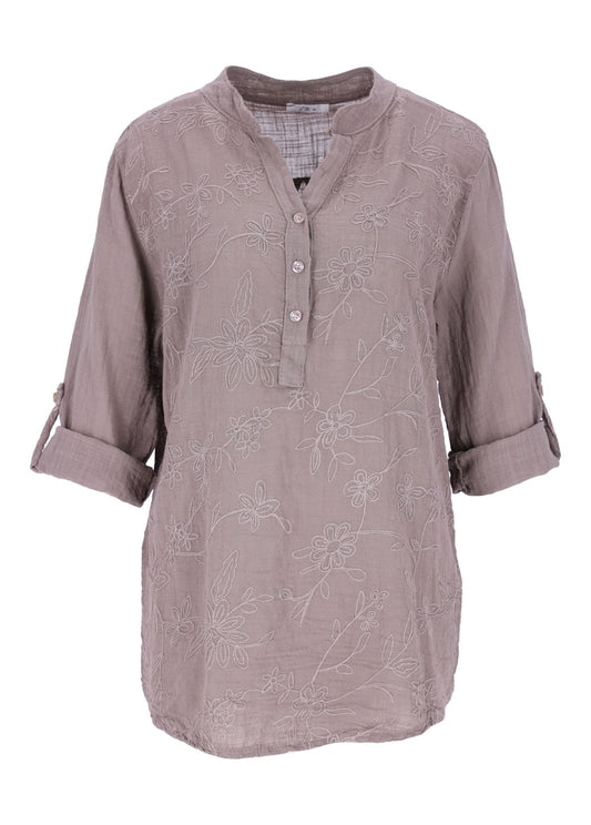 Damen Blusenshirt Stickerei