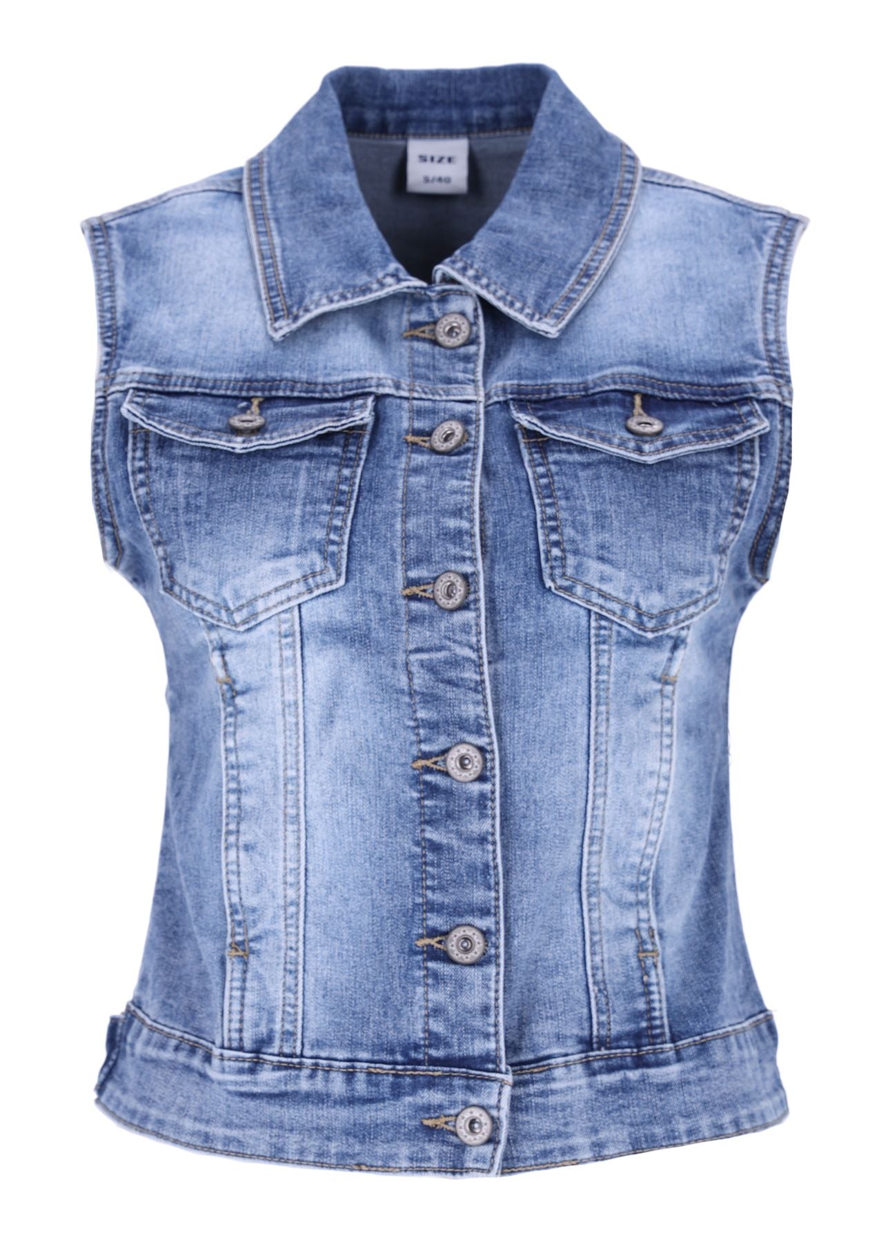 Waistcoat Jeansweste Damen Only Jeansweste Dehnbar Weste