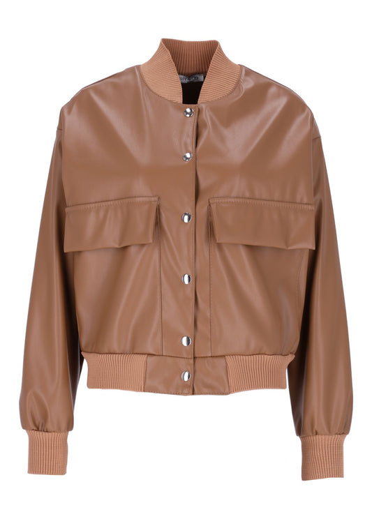 Bluson Jacke Lederoptik