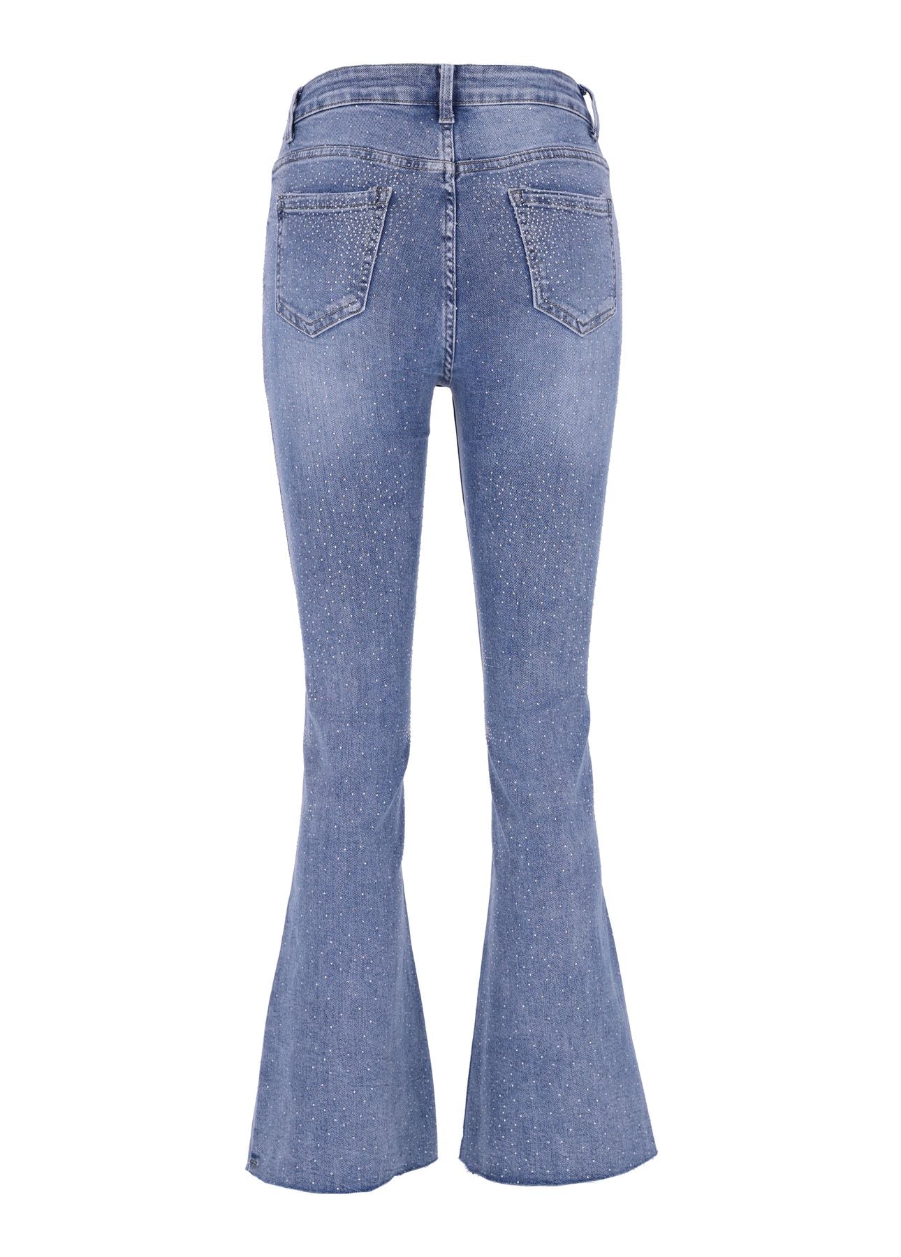 Damen Jeans Schlag Strass