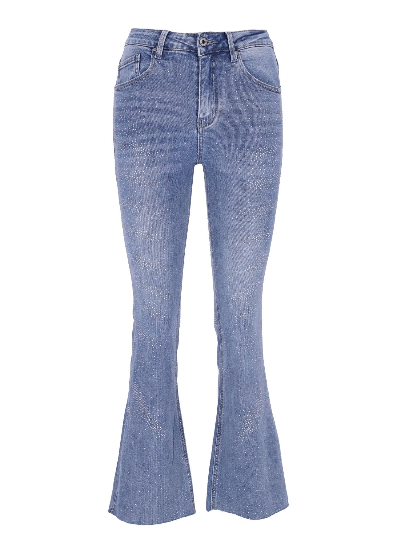Damen Jeans Schlag Strass