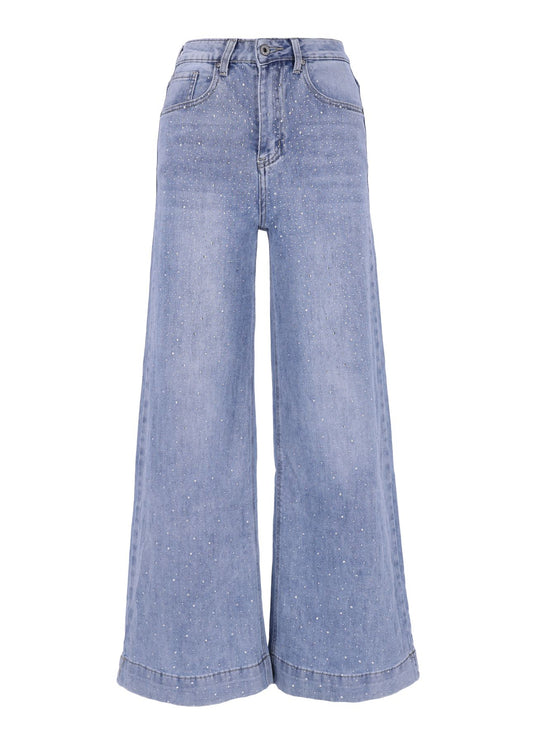 Damen Jeans wide leg Strass