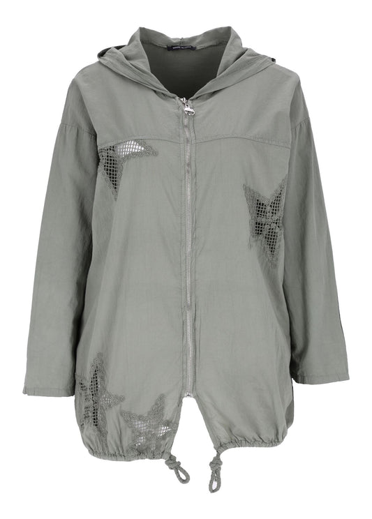 Damen Shirtjacke mit Kapuze