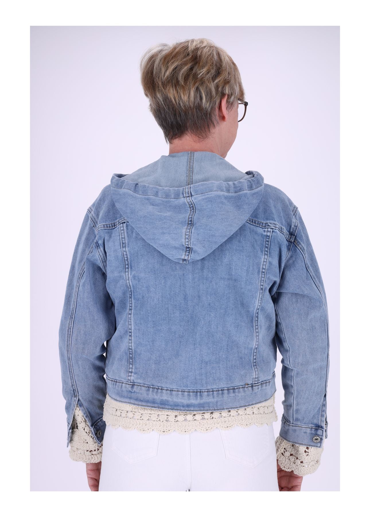 Damen Jeansjacke mit Kapuze