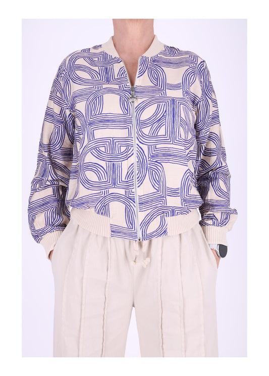 Damen Blouson Jacke Gemustert