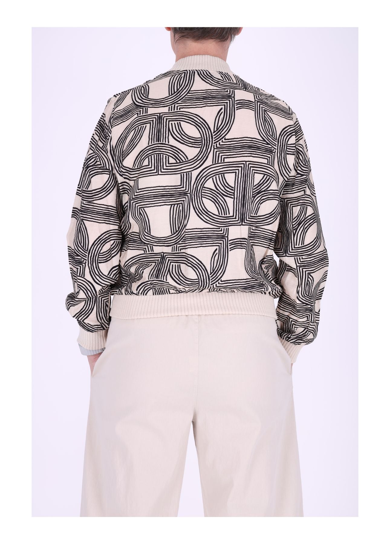 Damen Blouson Jacke Gemustert