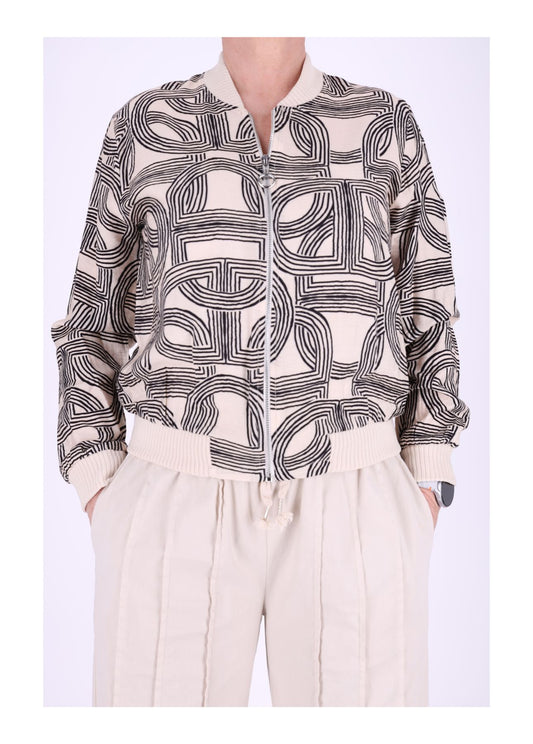 Damen Blouson Jacke Gemustert