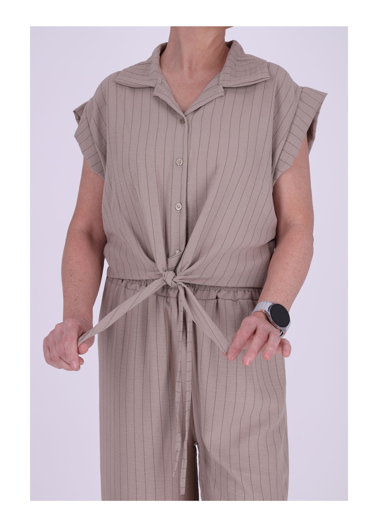 Damen Bluse kurzarm zum binden