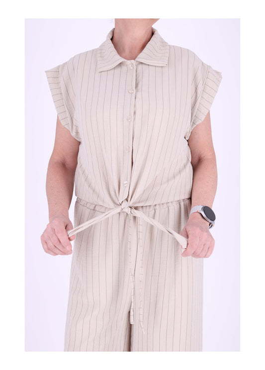 Damen Bluse kurzarm zum binden